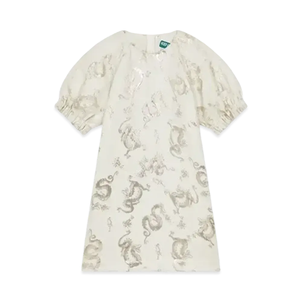 KENZO 'YEAR OF THE DRAGON' Flare Dress "Cream"