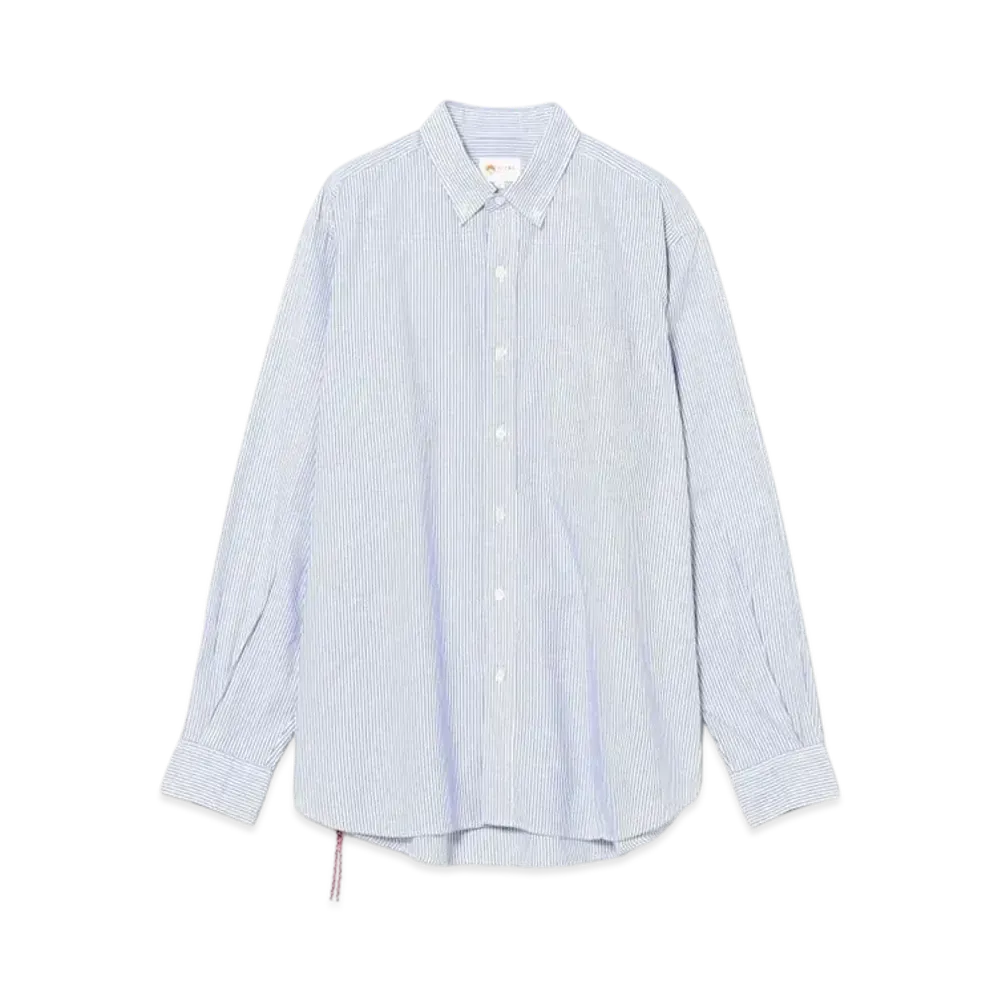 BEAMS Basic Loose Button Down Shirt "Blue"