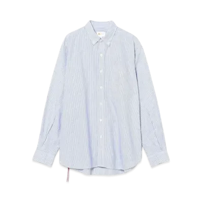 BEAMS Basic Loose Button Down Shirt "Blue"