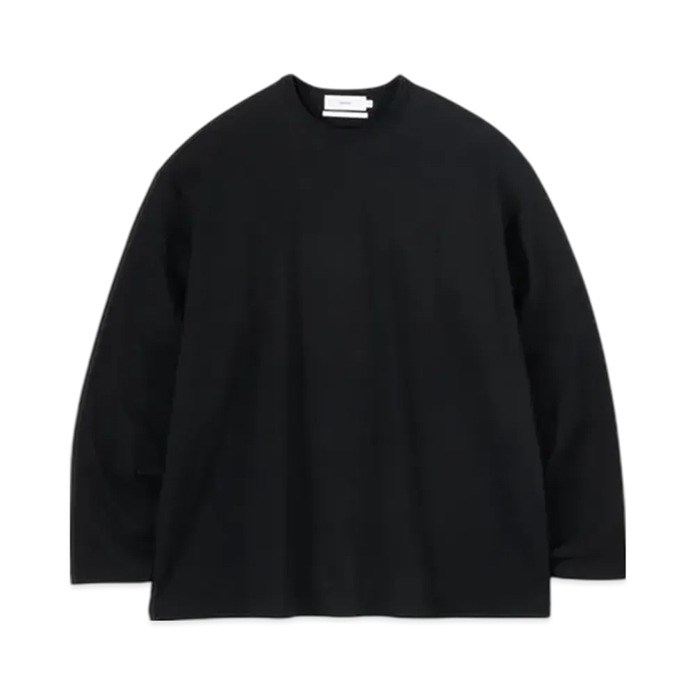 Graphpaper Recycled Cotton Jersey L/S Tee "Black"