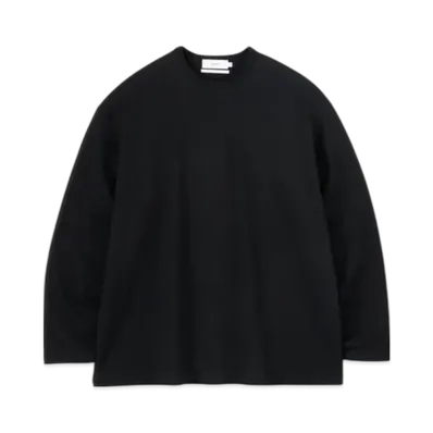 Graphpaper Recycled Cotton Jersey L/S Tee "Black"