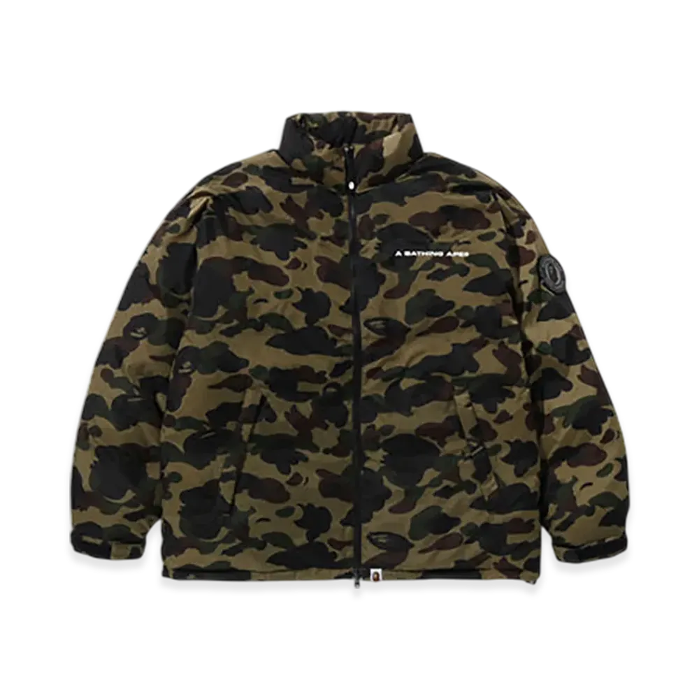 A BATHING APE 1St Camo Down Jacket "Green"