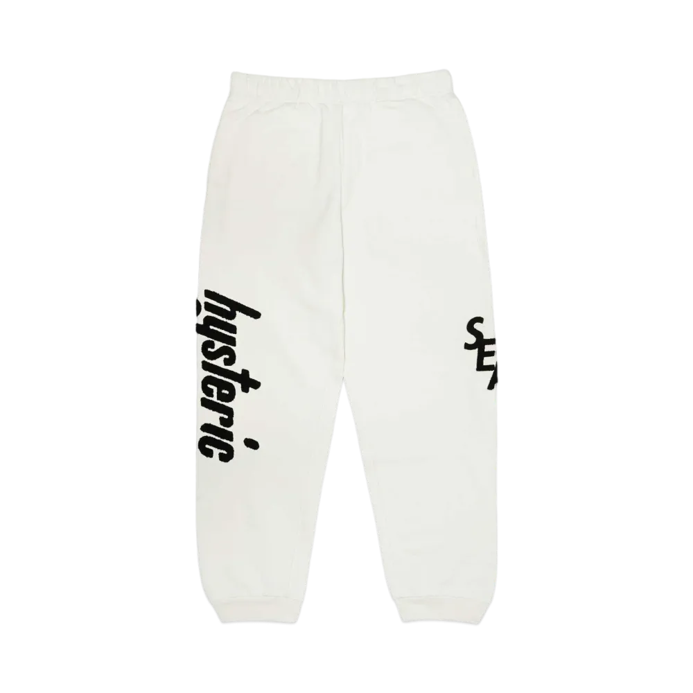 WIND AND SEA x HYSTERIC GLAMOUR x Varsity Sweat Pants "White"