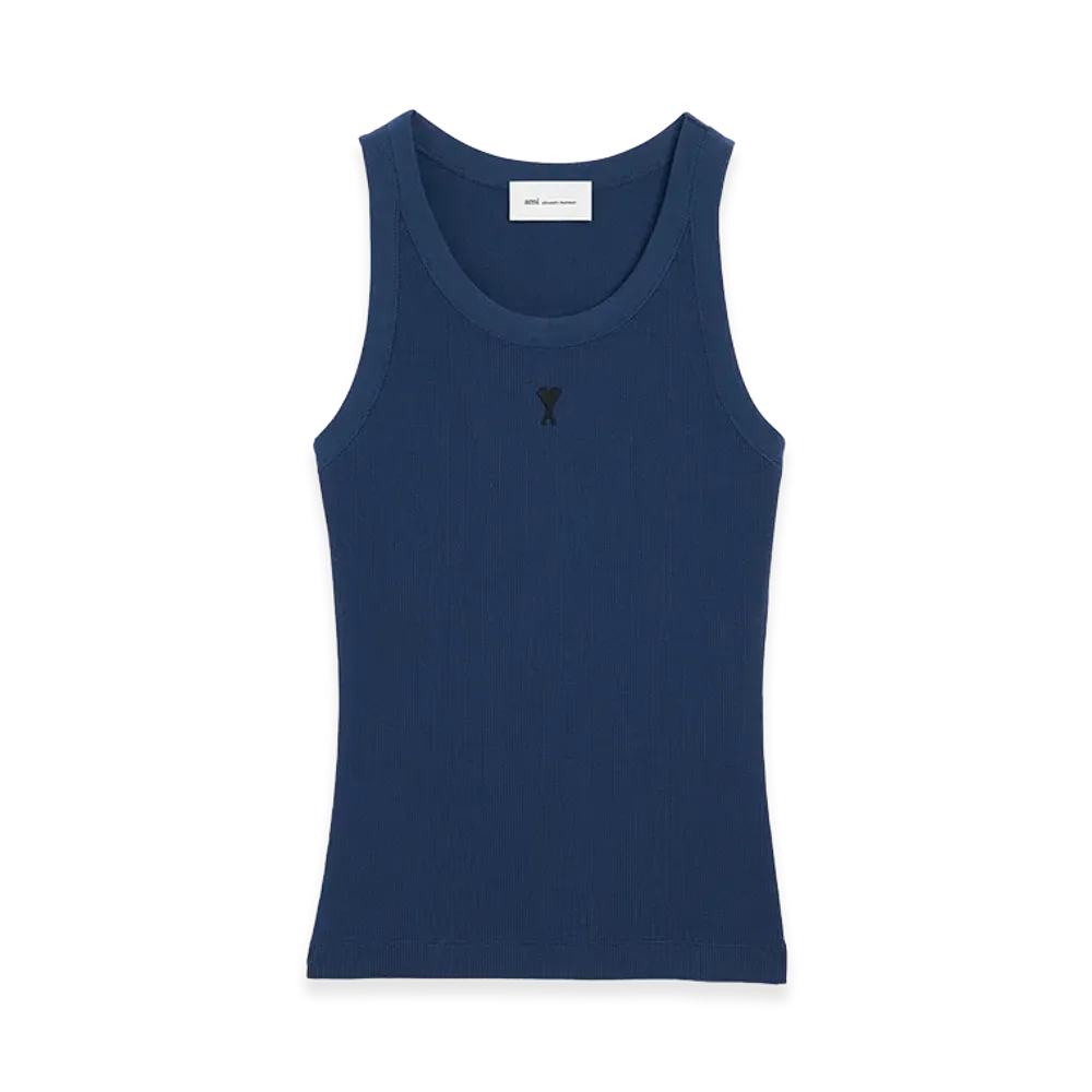 AMI PARIS Cotton Ami De Coeur Tanktop "Blue"