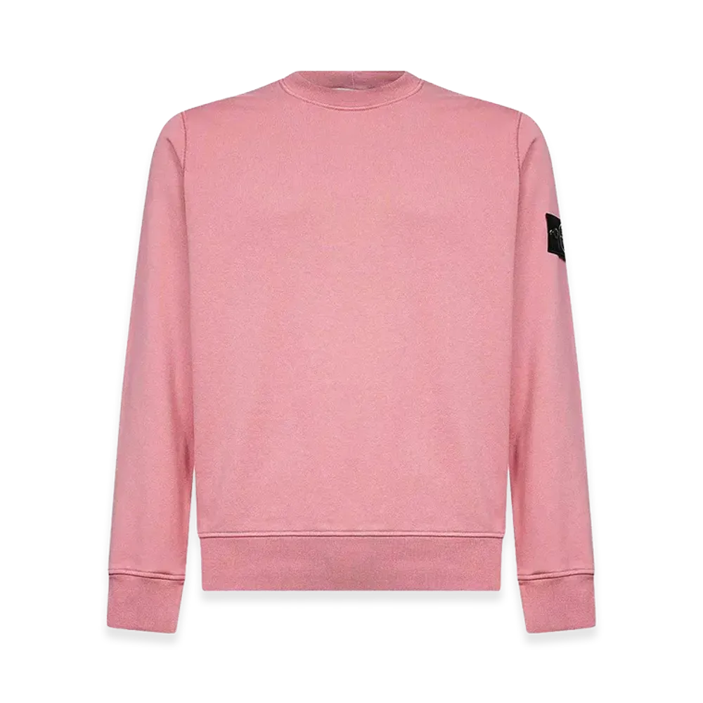 Stone Island Regular Fit Medium-Weight Cotton Crewneck Sweatshirt With Raglan Sleeves "Violet"