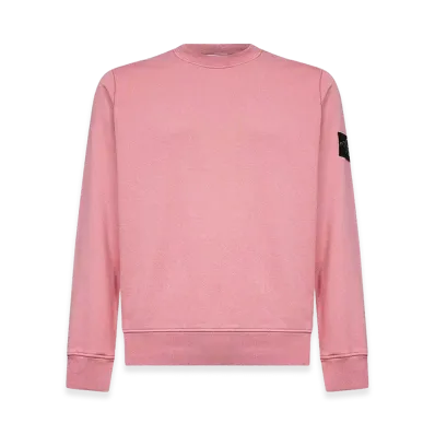 Stone Island Regular Fit Medium-Weight Cotton Crewneck Sweatshirt With Raglan Sleeves "Violet"
