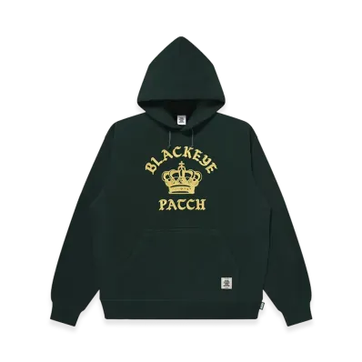 BlackEyePatch Crown Logo Embroidered Hoodie "Green"