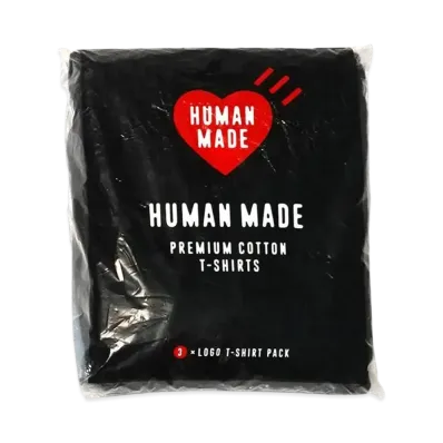 HUMAN MADE 3-PACK T-SHIRT SET "Black"