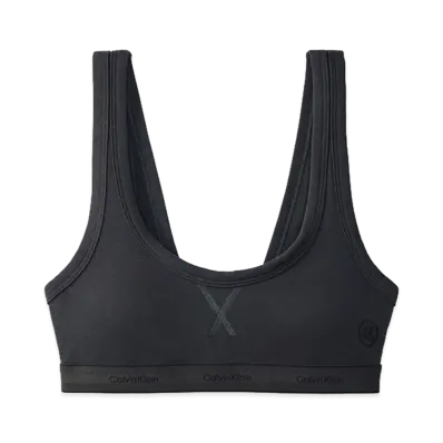 Calvin Klein x Jung Kook of BTS Women's Heritage Cotton Lightly Lined Bralette "Peat Black"