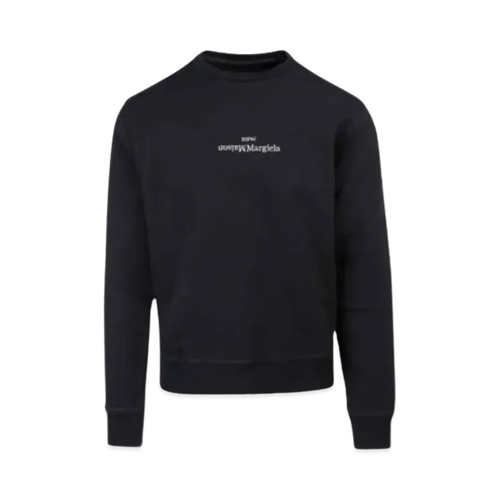 Maison Margiela Reverse Stitch Logo Sweatshirt "Black White"