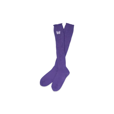 NEEDLES x KAE TANAKA Loose Socks KT Papillon EMB. "Purple"
