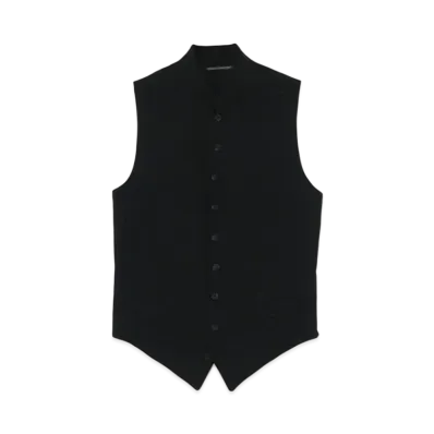 Yohji Yamamoto Pour Homme COSTUME D'HOMME SUIT GABARDINE 9BUTTON SINGLE VEST "Black"