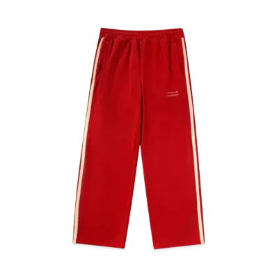 Unknown London Velour Track Pants "Red"