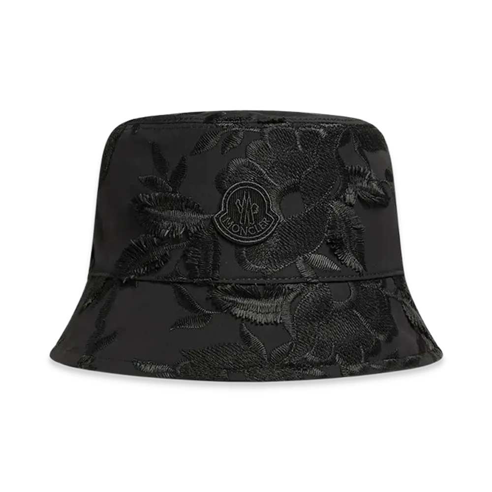 MONCLER Floral Bucket Hat "Black"