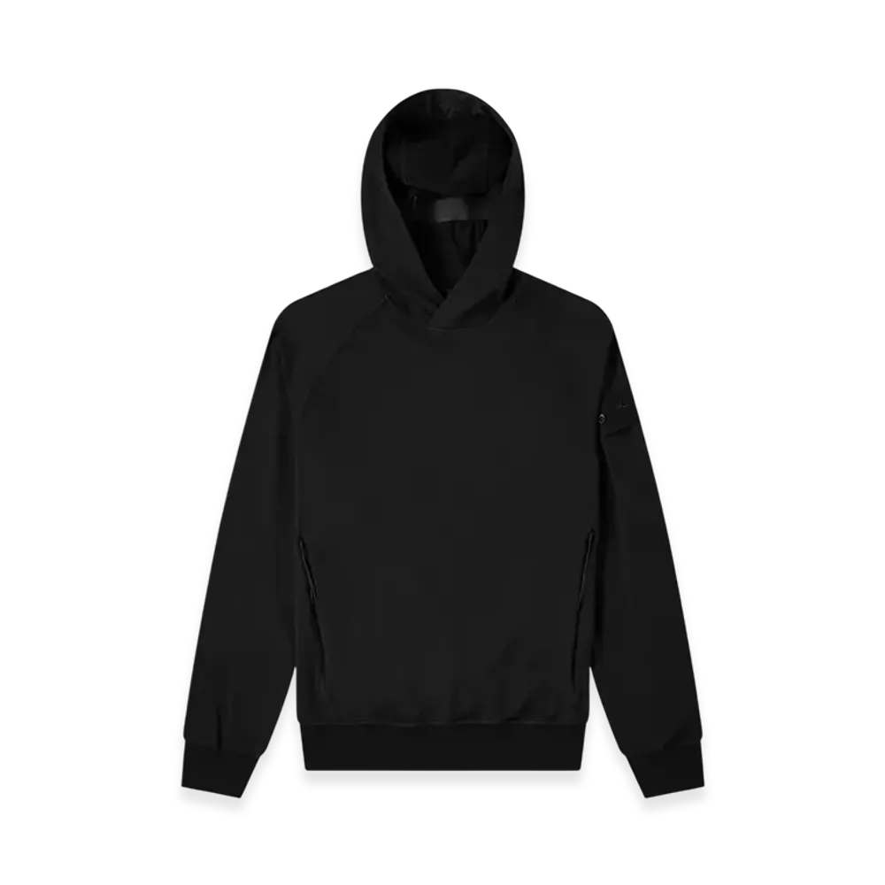 Stone Island 653F3 Ghost Piece Cotton Stretch Fleece Hooded Sweatshirt - 21SS "Black"