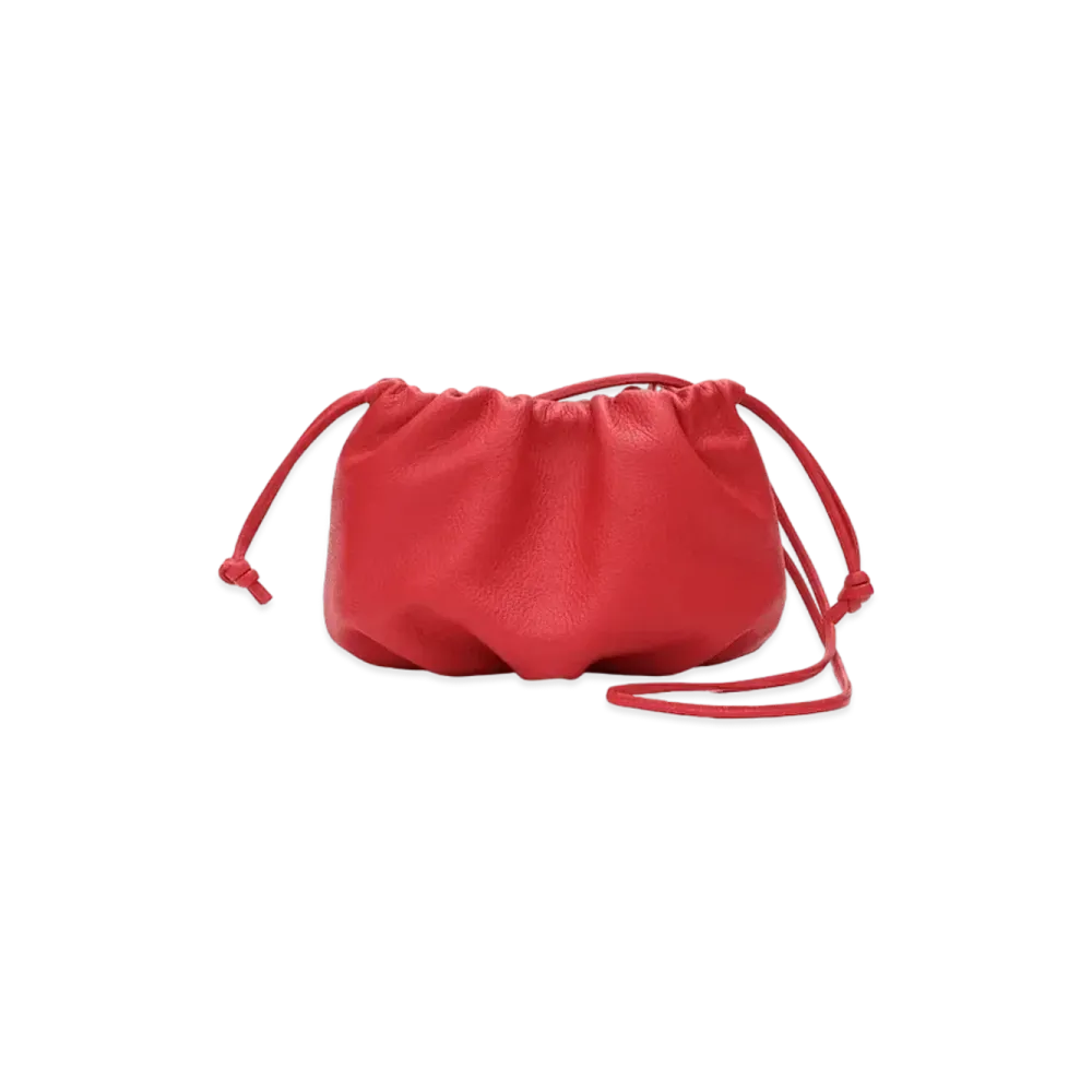 Bottega Veneta The Pouch Shoulder Bag Calfskin Coin Purse "Red"