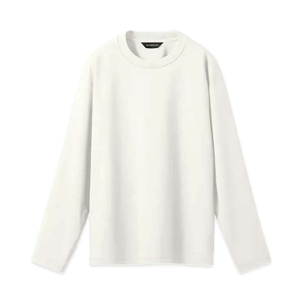 DESCENTE ALLTERRAIN Seamless Long Sleeve T-Shirt "Ecru White"