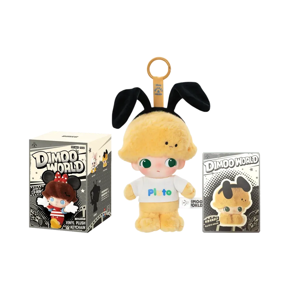 POP MART DIMOO WORLD x DISNEY Series Plush Keychain Pluto's House