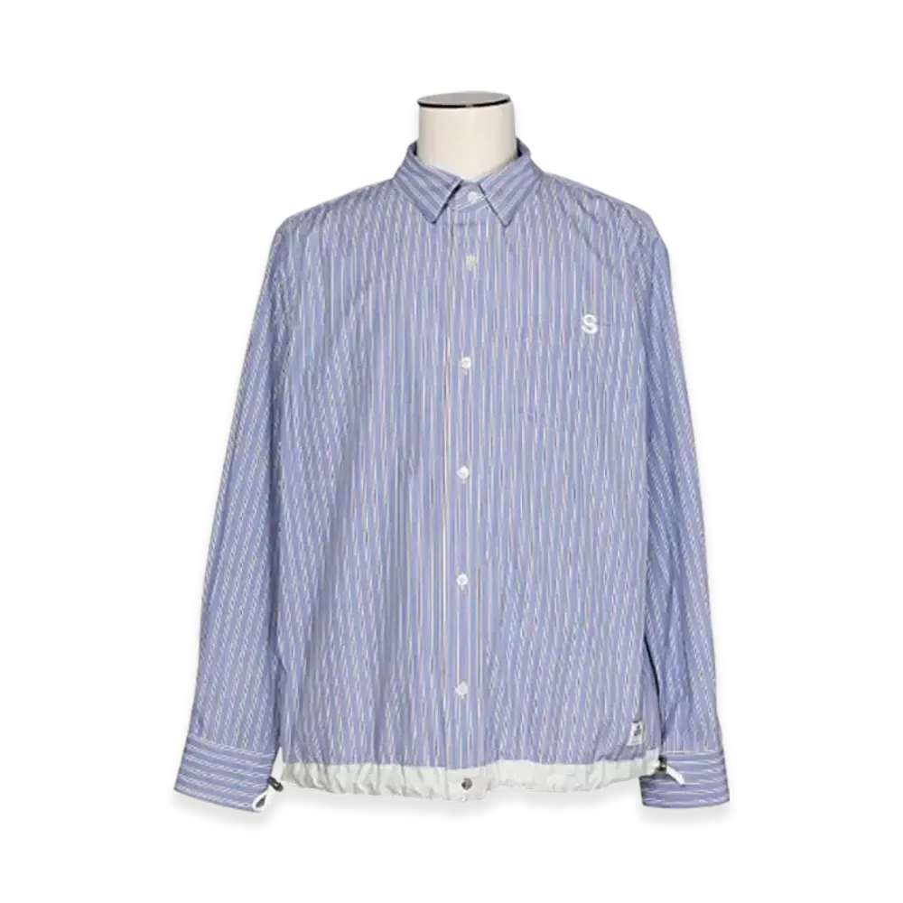 sacai ThomaS Mason S Cotton Poplin Shirt "Light Blue Stripe"
