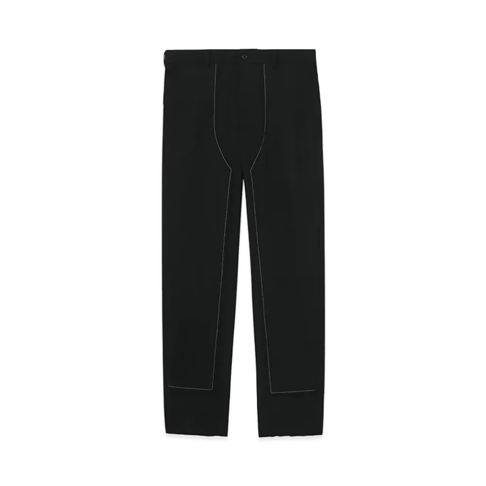 BLACK COMME des GARCONS Decorative Stitch Straight Pants "Black"