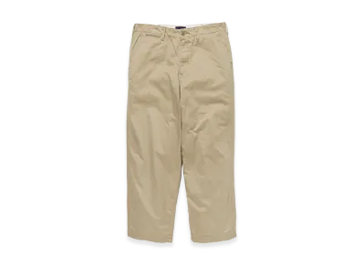 DESCENDANT Seafowl Twill Trousers "Beige"