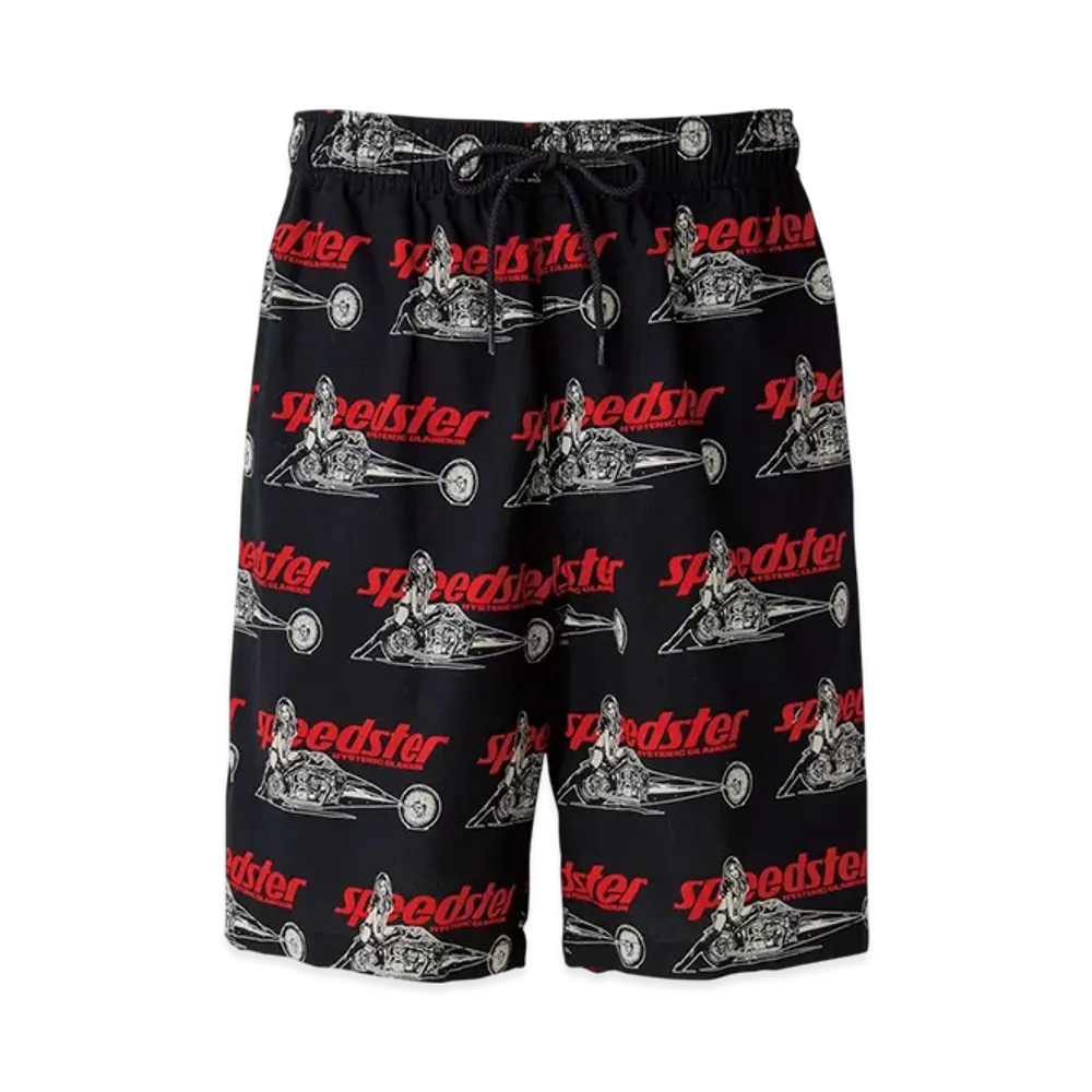 HYSTERIC GLAMOUR Speedster Remix Pattern Easy Shorts "Black"
