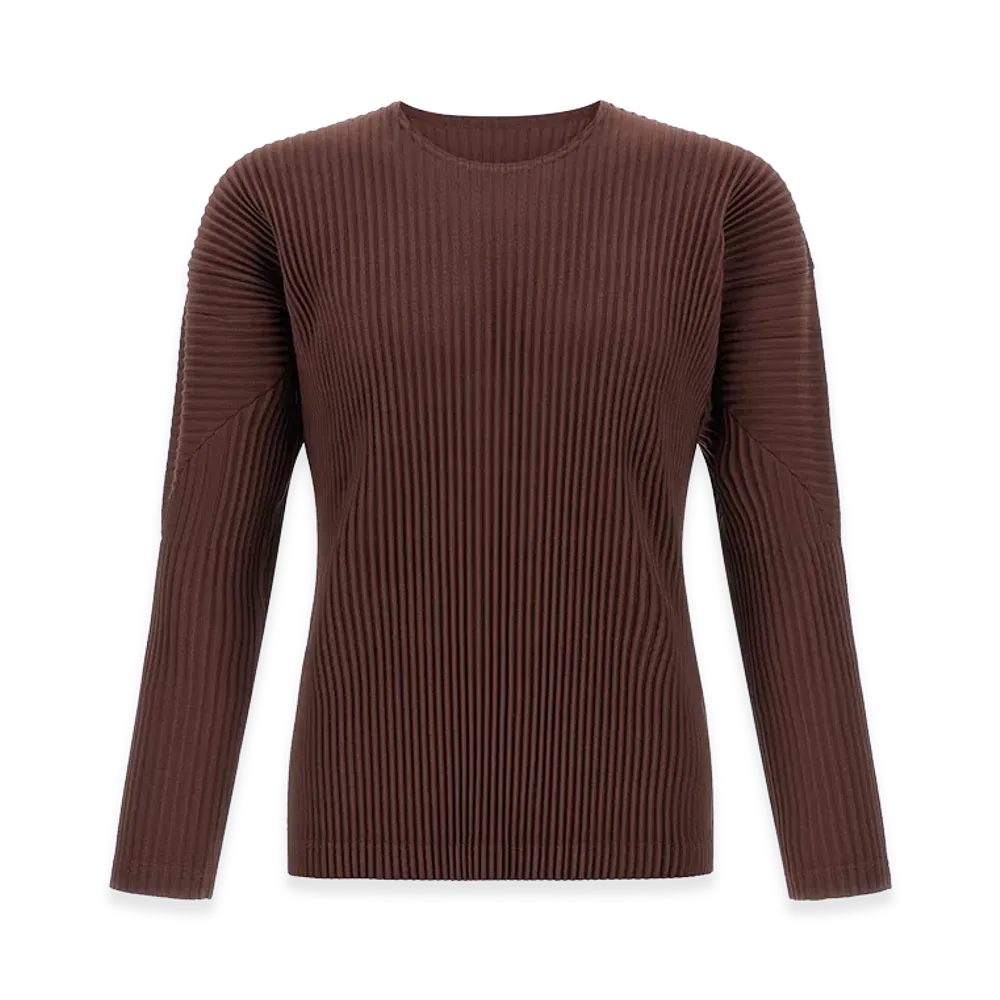 HOMME PLISSE ISSEY MIYAKE Color Pleats T-Shirt "Brown"