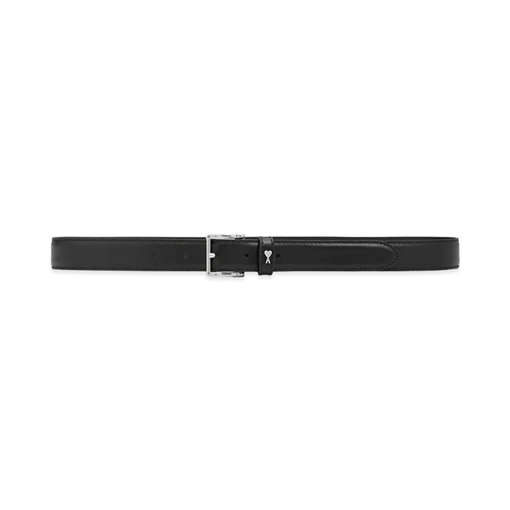 AMI PARIS Leather Paris Paris Belt "Black"