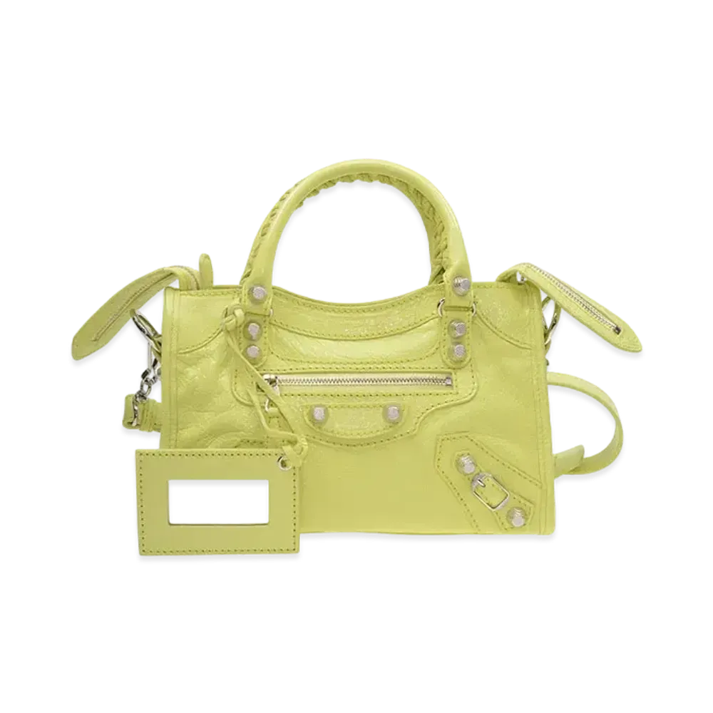 BALENCIAGA Handbag Lambskin "Apple Green"