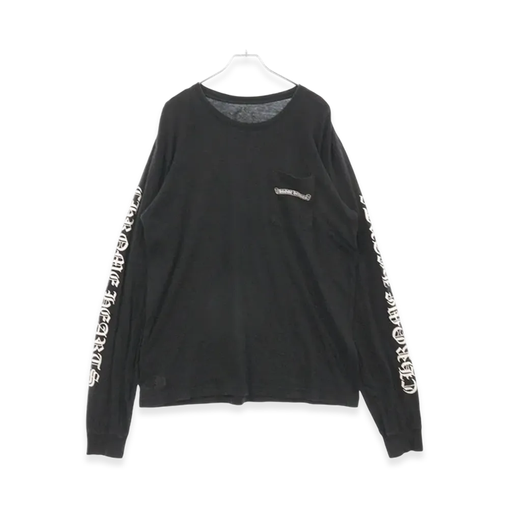 Chrome Hearts CH Scroll Label Fuck You L/S T-Shirt "Black"