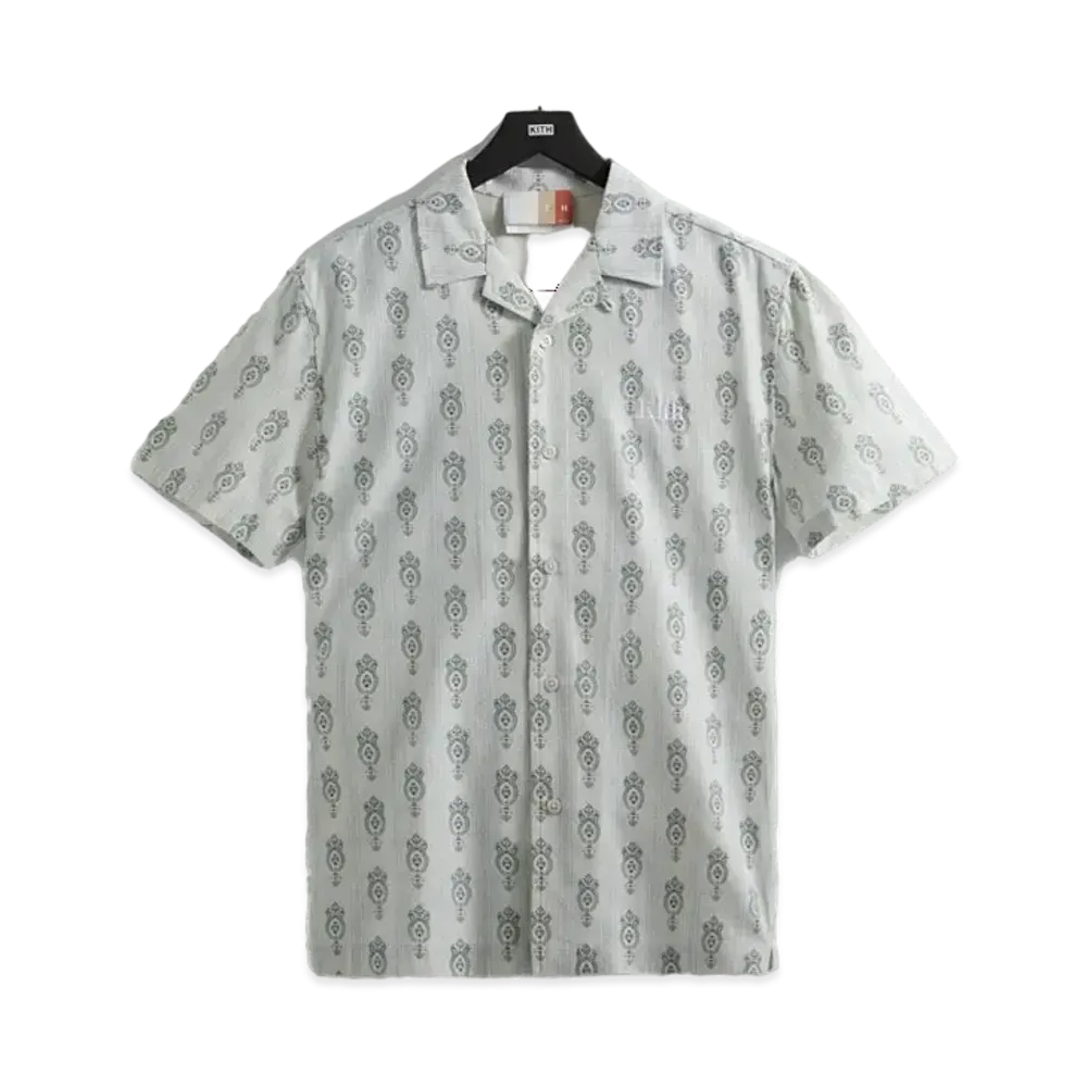 Kith Printed Thompson Camp Collar Shirt Striped Ornament "Atlas"