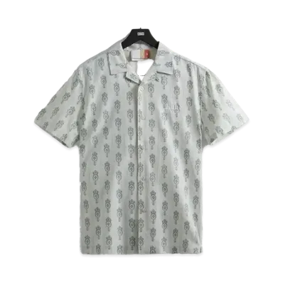 Kith Printed Thompson Camp Collar Shirt Striped Ornament "Atlas"