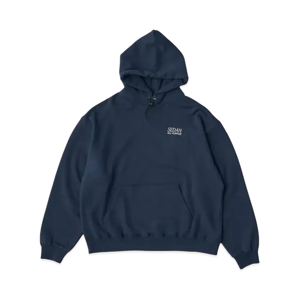 SEDAN ALL-PURPOSE OG Logo Elastic Cord Hoodie "Navy"
