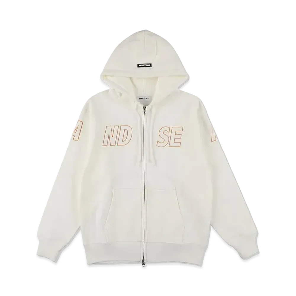 WIND AND SEA Wind Zip-Up Hoodie "White"