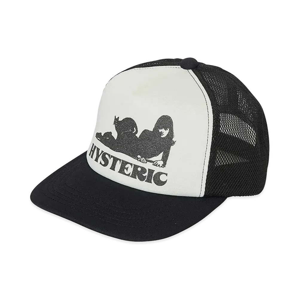 HYSTERIC GLAMOUR Women's Black Cat Woman Mesh Cap "Black"