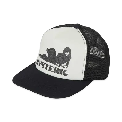 HYSTERIC GLAMOUR Women's Black Cat Woman Mesh Cap "Black"