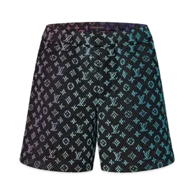 Louis Vuitton Mesh Shorts Gradient Monogram "Noir"