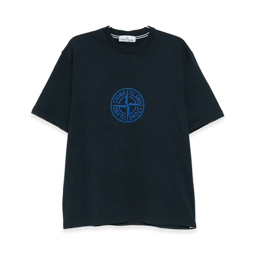 Stone Island `all Around Compass` Print Regular Fit T-Shirt "Blue"