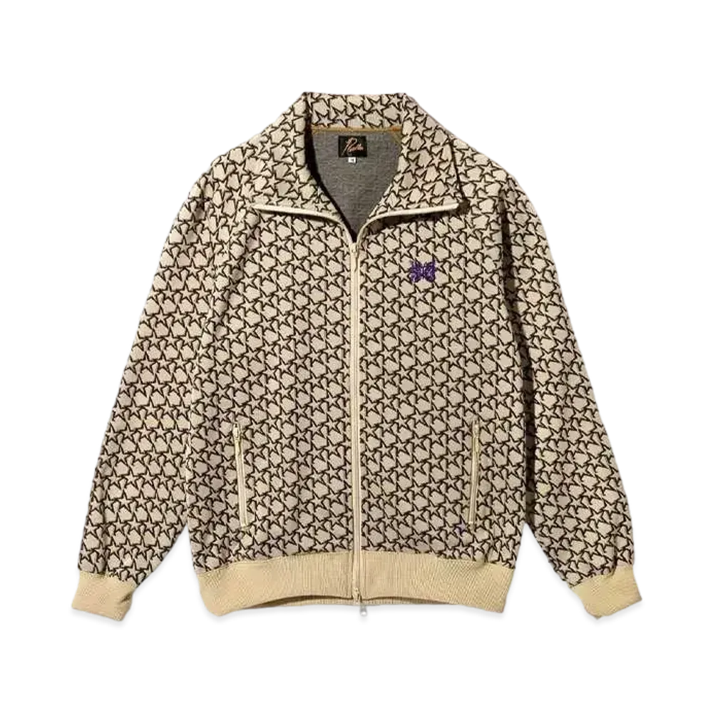 Needles Track Jacket Poly - Jq. Star "Beige/Black"