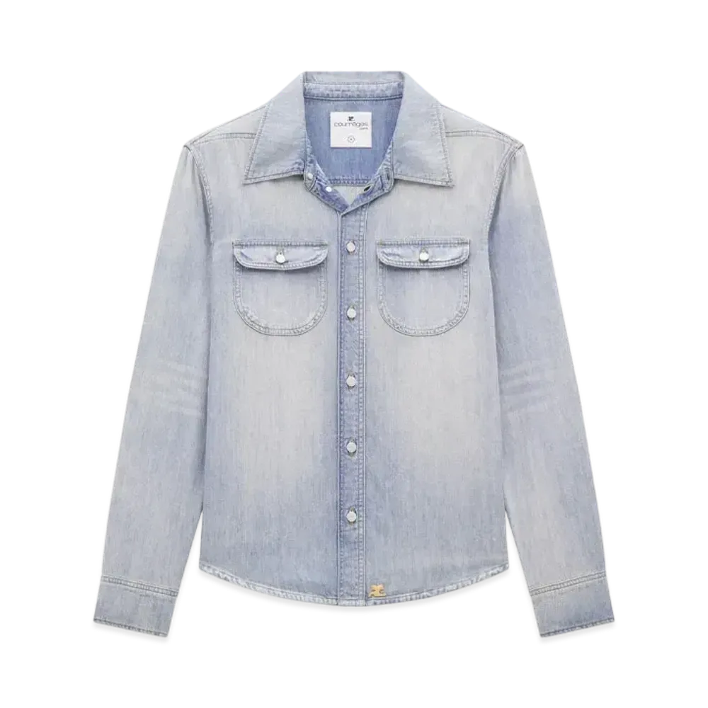 Courreges Western Denim Shirt "Light Blue"