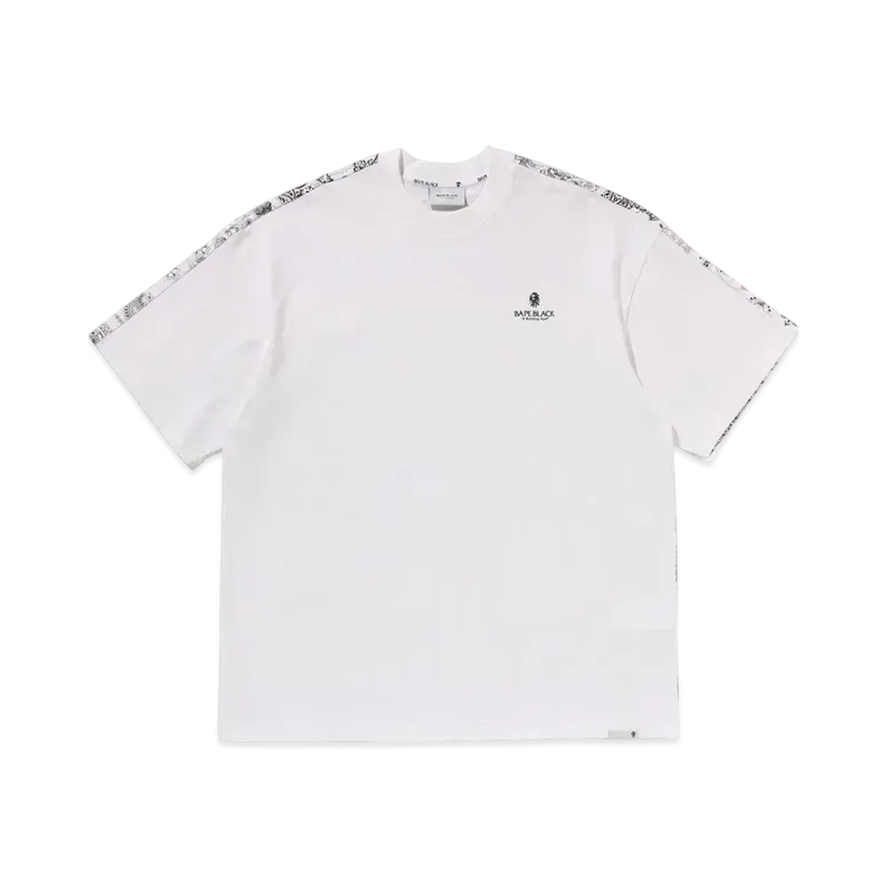 A BATHING APE Bape Black Paisley Tee "White"