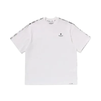 A BATHING APE Bape Black Paisley Tee "White"