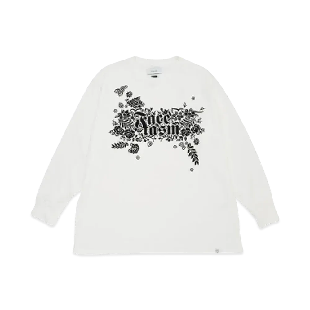 FACETASM BANDANA LOGO SLEEVE TEE "WHITE"
