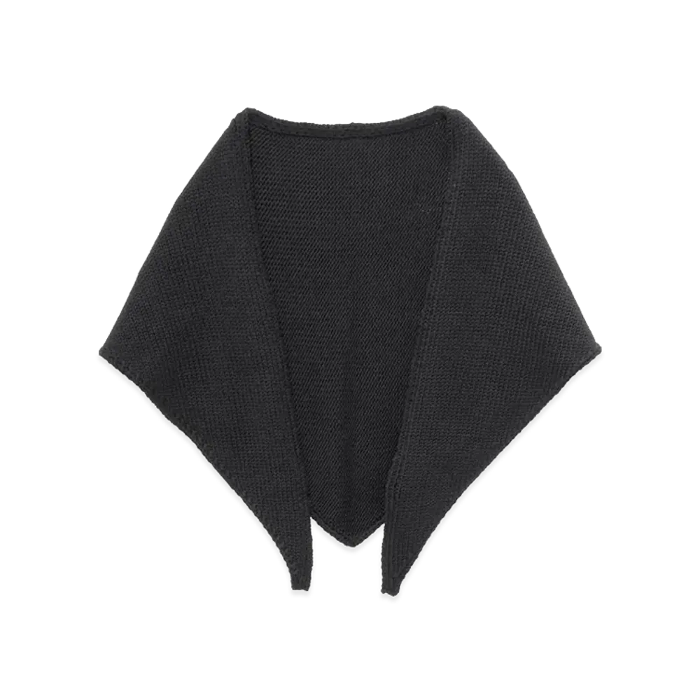 Graphpaper Soft Wool Triangle Stole "Black"