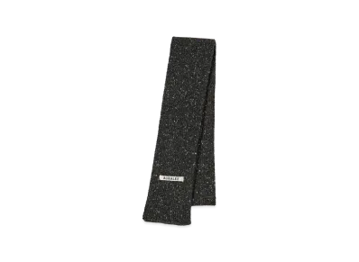 AURALEE Cashmere Nep Knit Stole "Mix Black"