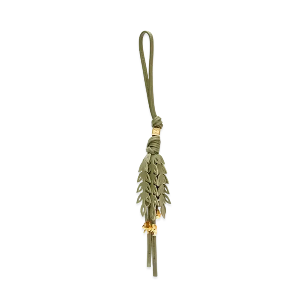 LOEWE x Howl's Moving Castle Rock Paper Scissors In Calfskin and Brass "Green/Gold"