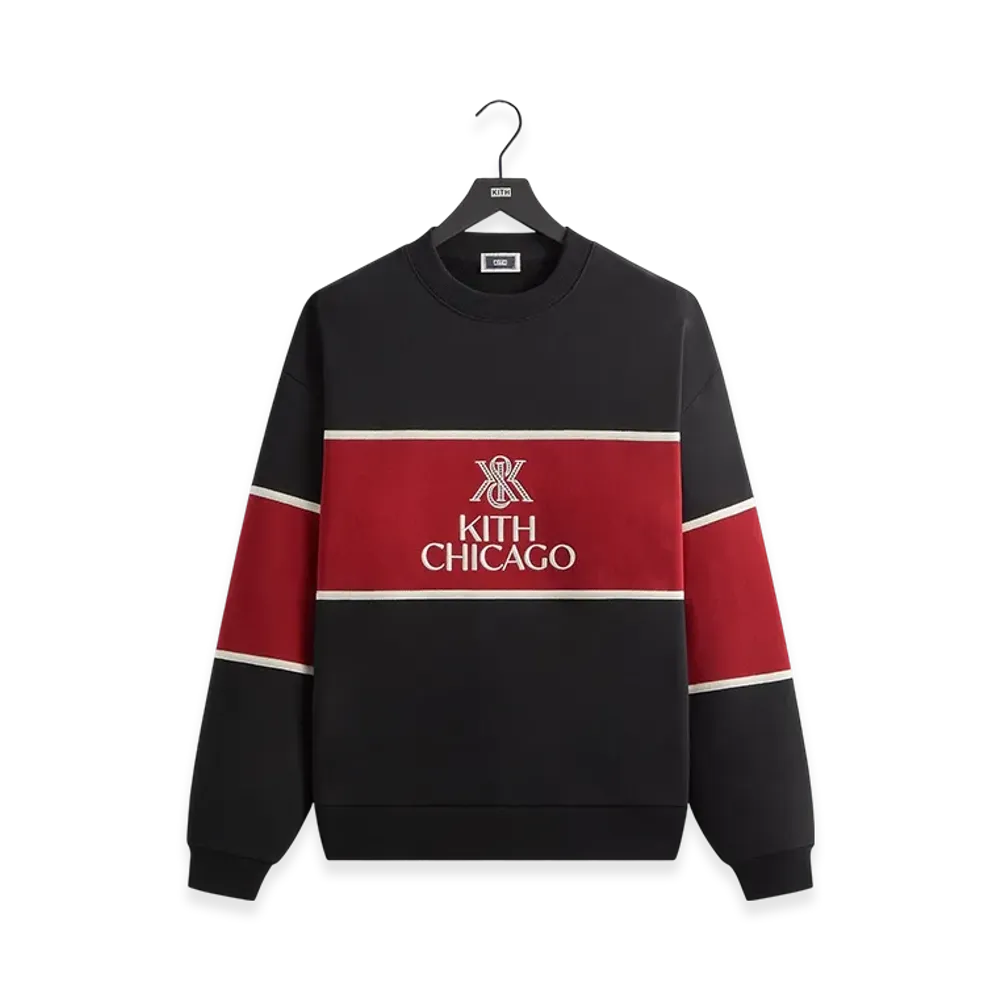Kith Chicago Panelled Nelson Crewneck "Black"