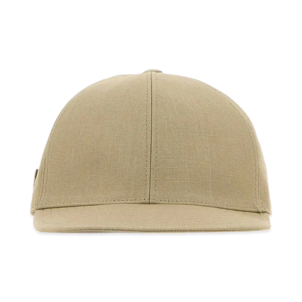 PRADA Linen Baseball Cap "Beige/Tan"