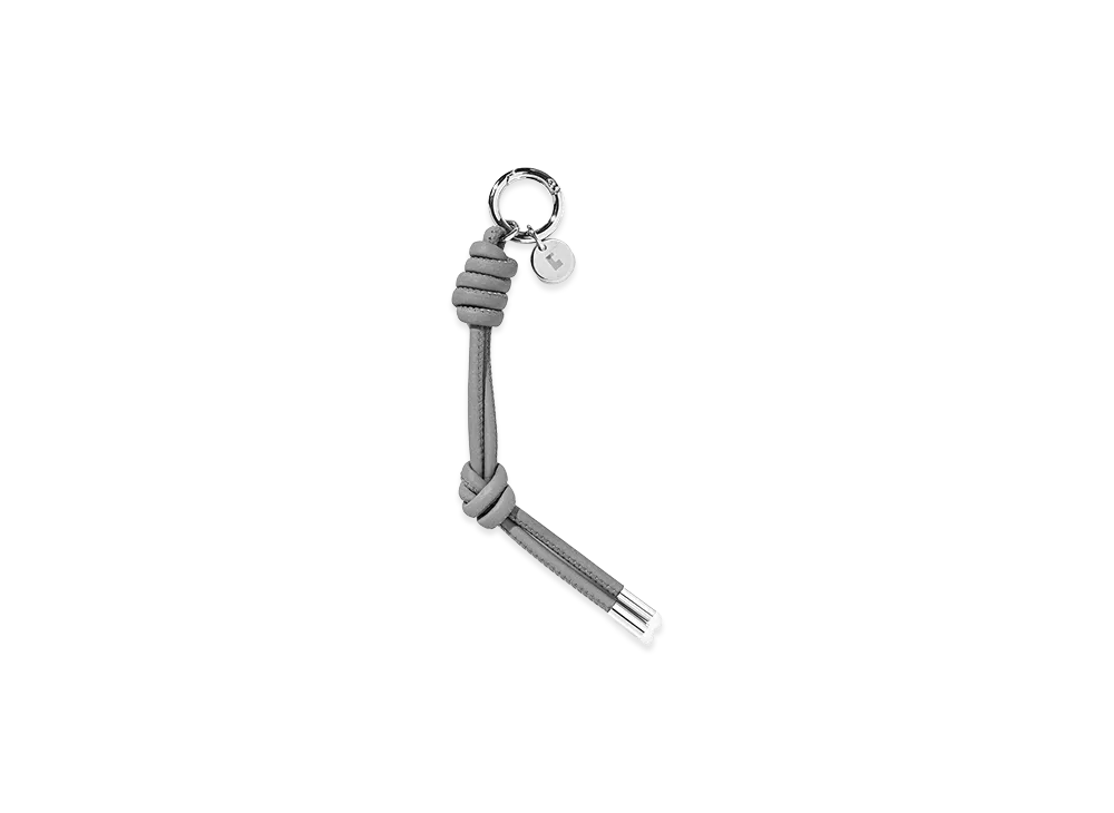 CLESSTE EX. Leather Knot Charm For Itti "Gray"
