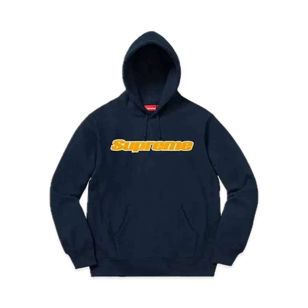 Supreme Chenille Hooded Sweatshirt "Navy"